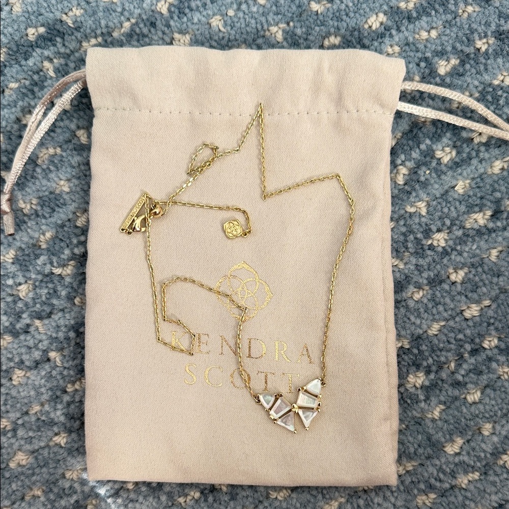Kendra Scott Gold and White Butterfly Necklace